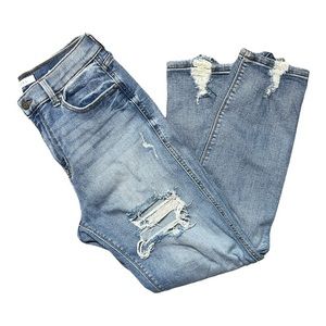 Eunina Jeans Rocky High Rise Boyfriend Denim Distressed Skinny Size‎ 7